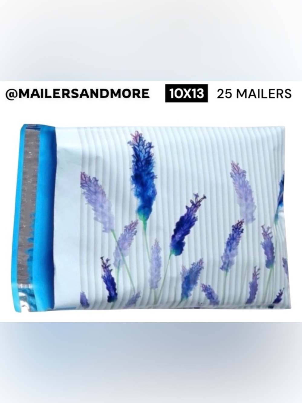 25 10X13 Poly Mailers Lavender Flowers Shipping Envelopes Bags PRICE IS FIRM - Picture 2 of 11
